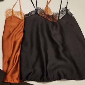 Trim lace cami tops